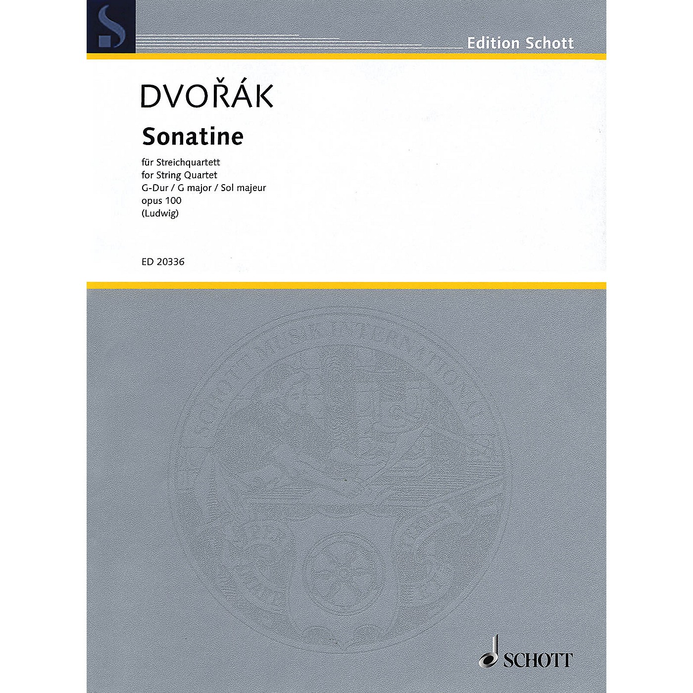 Schott Music Sonatine (String Quartet Score and Parts) String Series Composed by Antonín Dvorák thumbnail