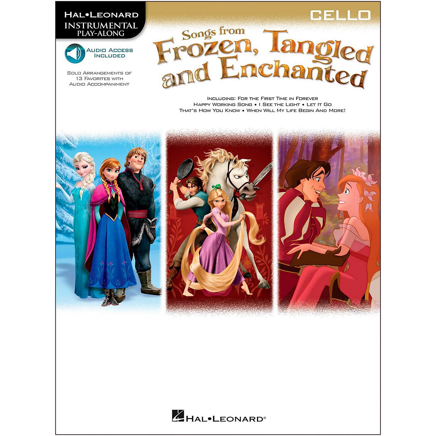 Hal Leonard Songs From Frozen, Tangled And Enchanted For Cello - Instrumental Play-Along Book/Online Audio thumbnail