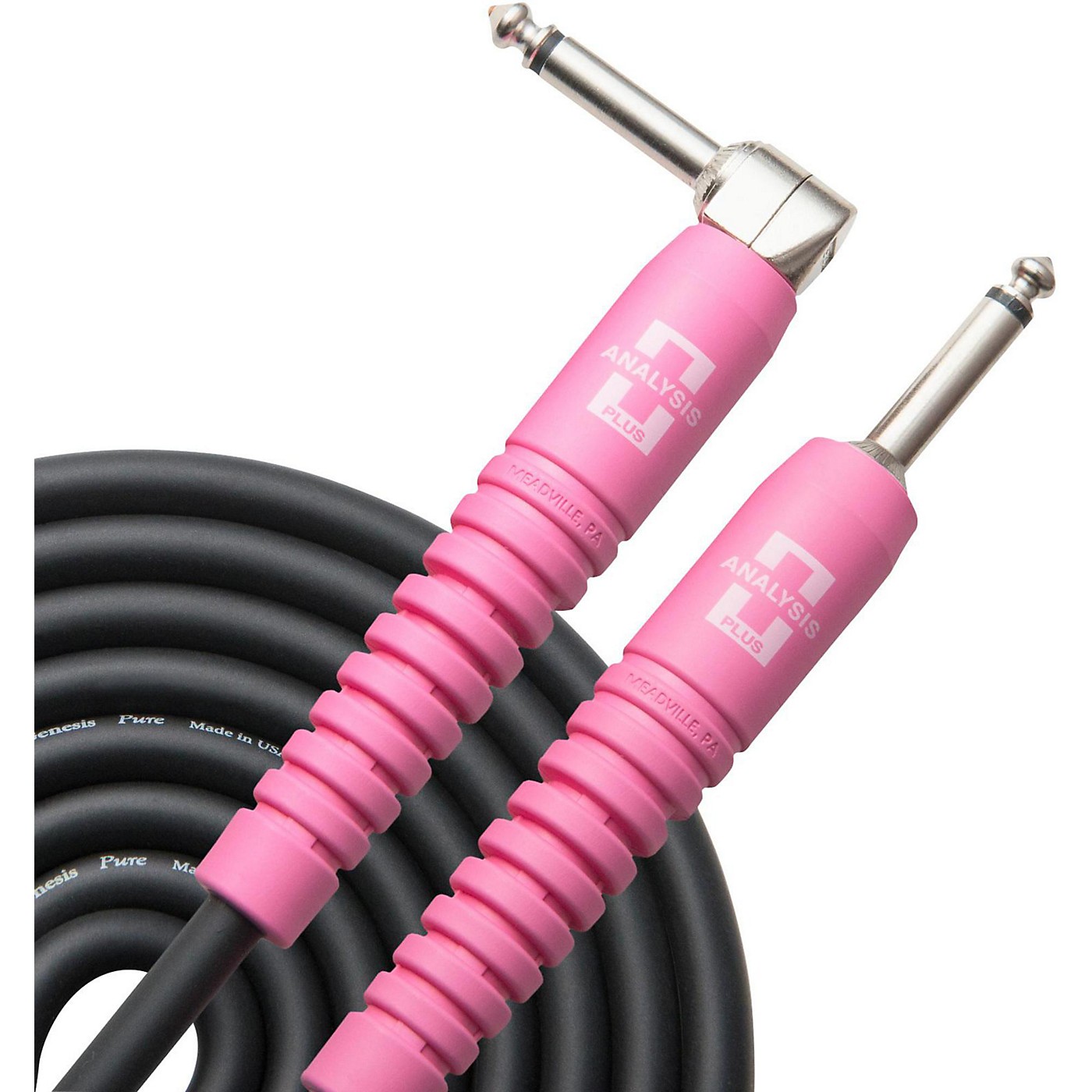 Analysis Plus Stand Out Pink Genesis Pure Instrument Cable Straight to Angle thumbnail