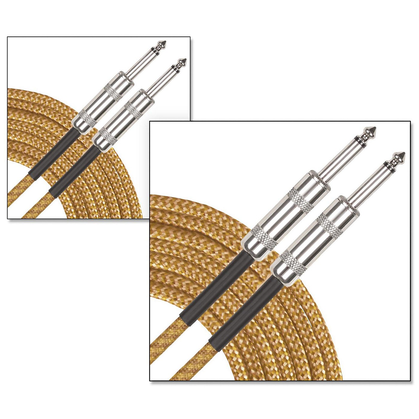 Musician's Gear Standard Instrument Cable Tweed-20 ft.-Gold (2 Pack) thumbnail