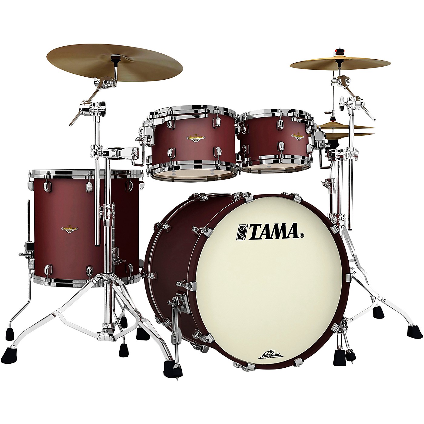 TAMA Flat Burgundy Metallic Starclassic Maple 4Piece Shell Pack with