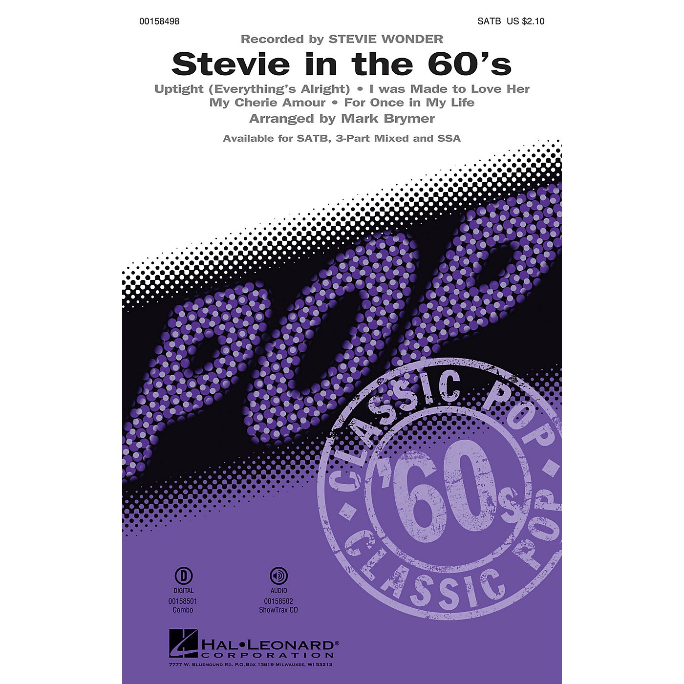 Hal Leonard Stevie in the 60s (Medley) SATB arranged by Mark Brymer thumbnail