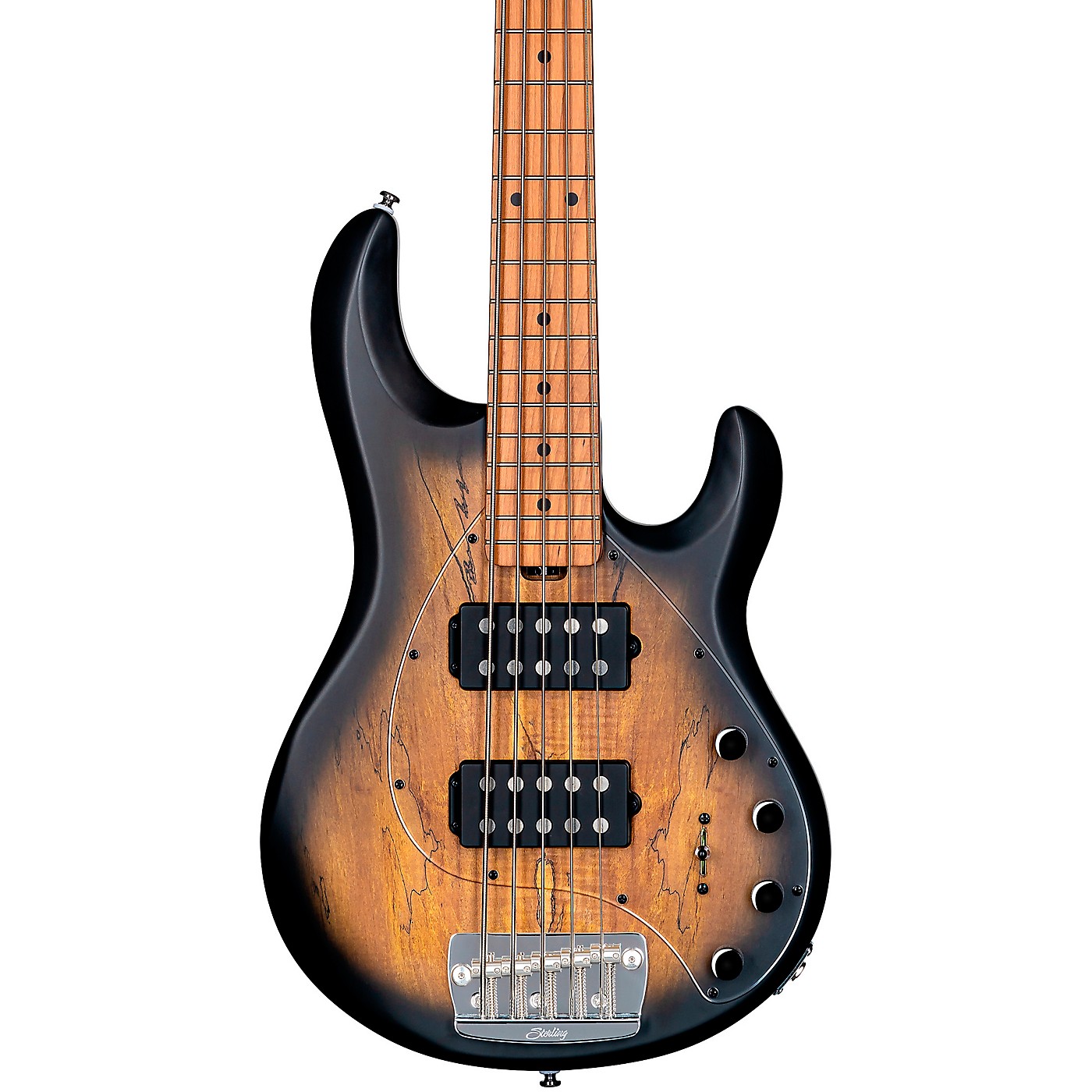 Sterling by Music Man StingRay Ray35HH Spalted Maple Top Maple Fingerboard 5-String Electric Bass thumbnail