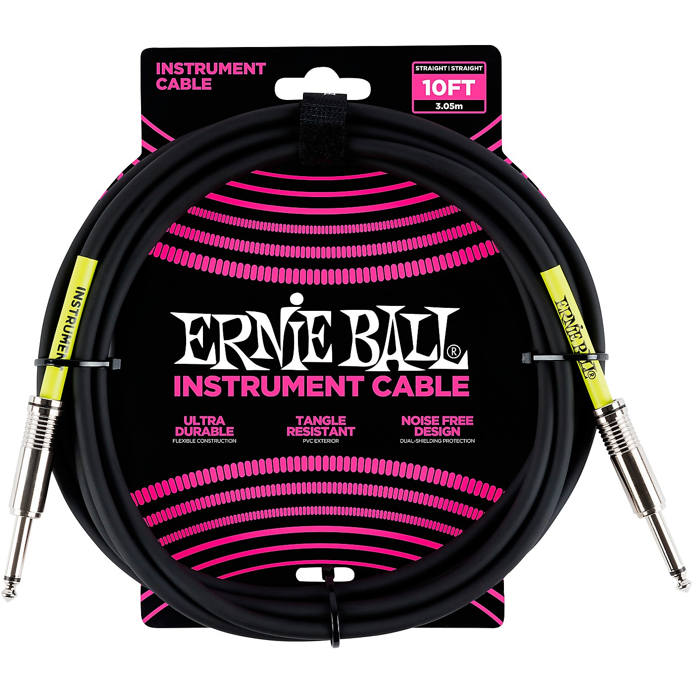 Ernie Ball Straight Instrument Cable - Black thumbnail