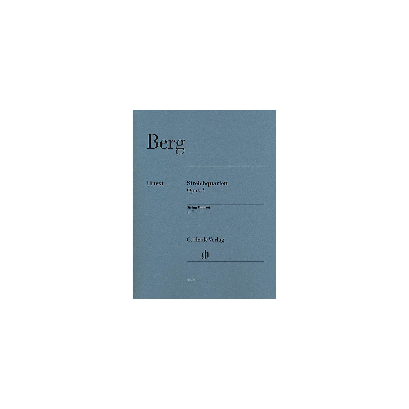 G. Henle Verlag String Quartet Op. 3 (Parts) Henle Music Folios Series Composed by Alban Berg thumbnail