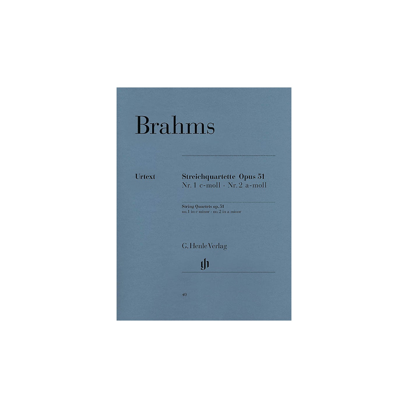 G. Henle Verlag String Quartets, Op. 51 Henle Music Folios Series Softcover Composed by Johannes Brahms thumbnail