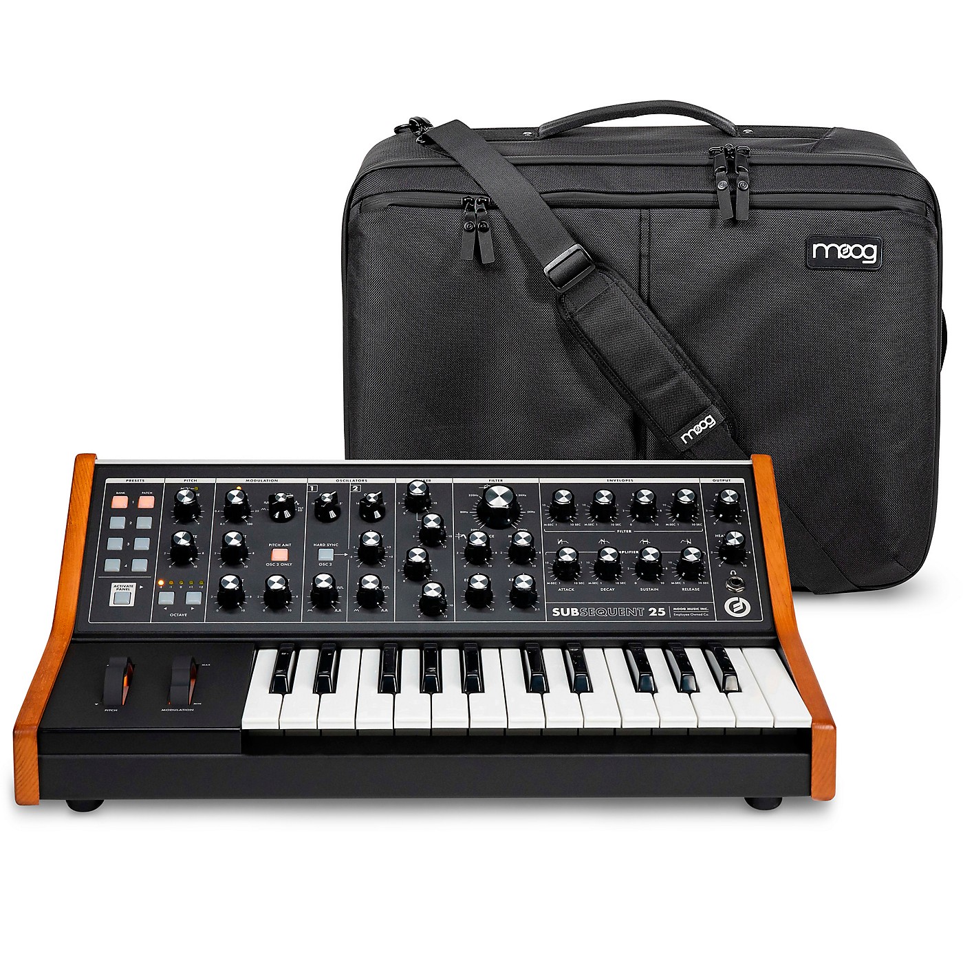 Moog Subsequent 25 Analog Synthesizer With Matching SR Case thumbnail