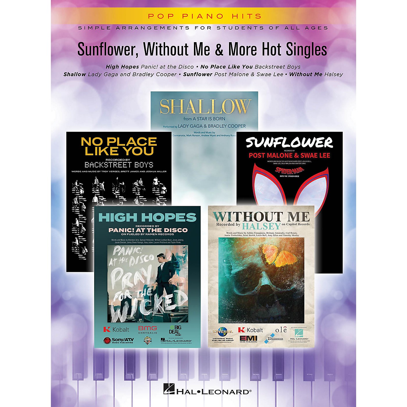Hal Leonard Sunflower, Without Me & More Hot Singles Pop Piano Hits Series Softcover Performed by Various thumbnail