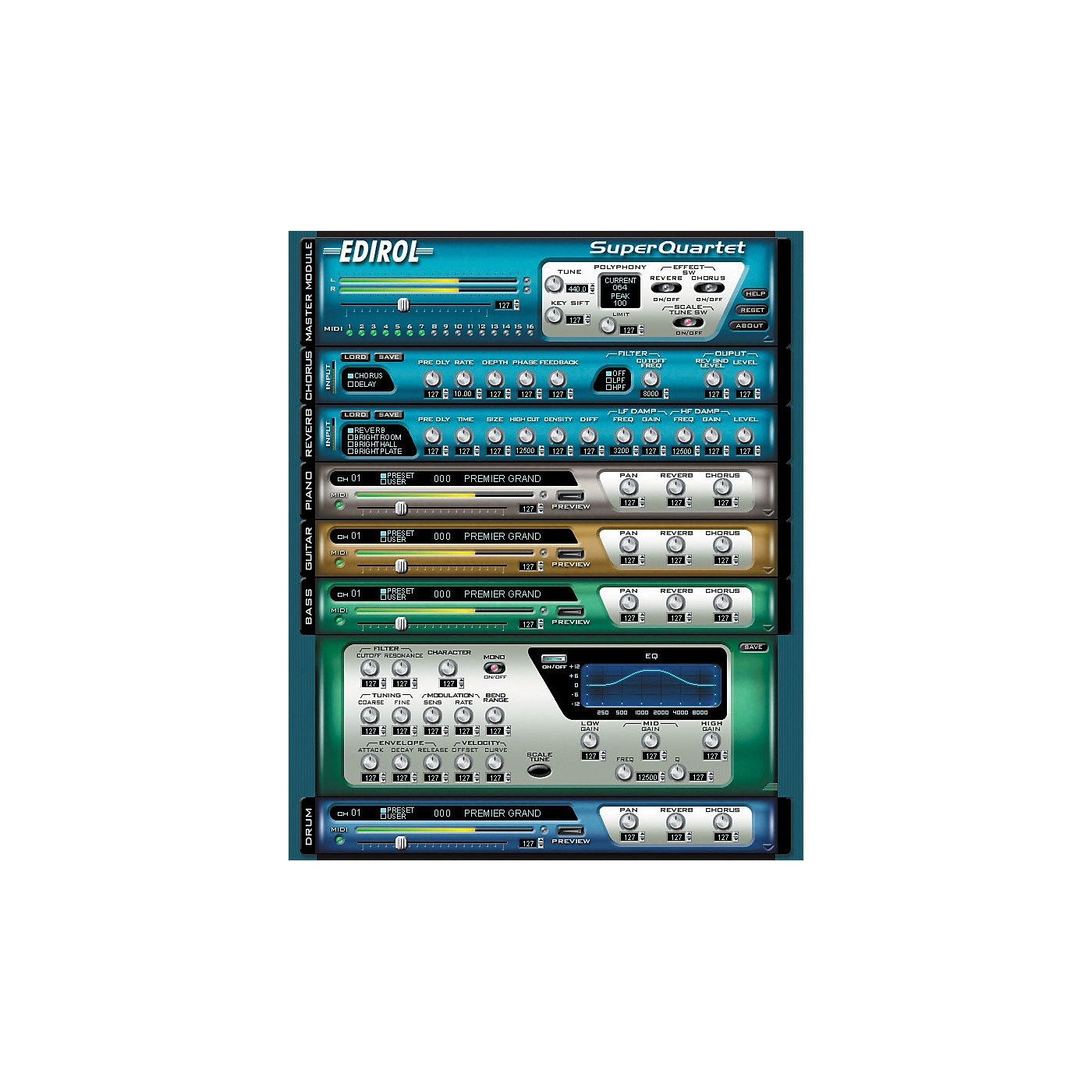 Edirol Super Quartet HQ Software Synth Woodwind & Brasswind