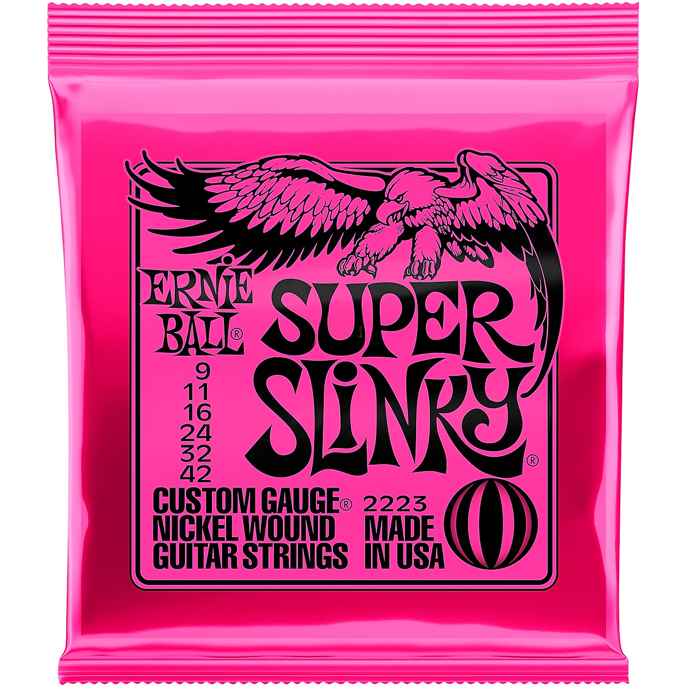 Ernie Ball Super Slinky 2223 (9-42) Nickel Wound Electric Guitar Strings thumbnail