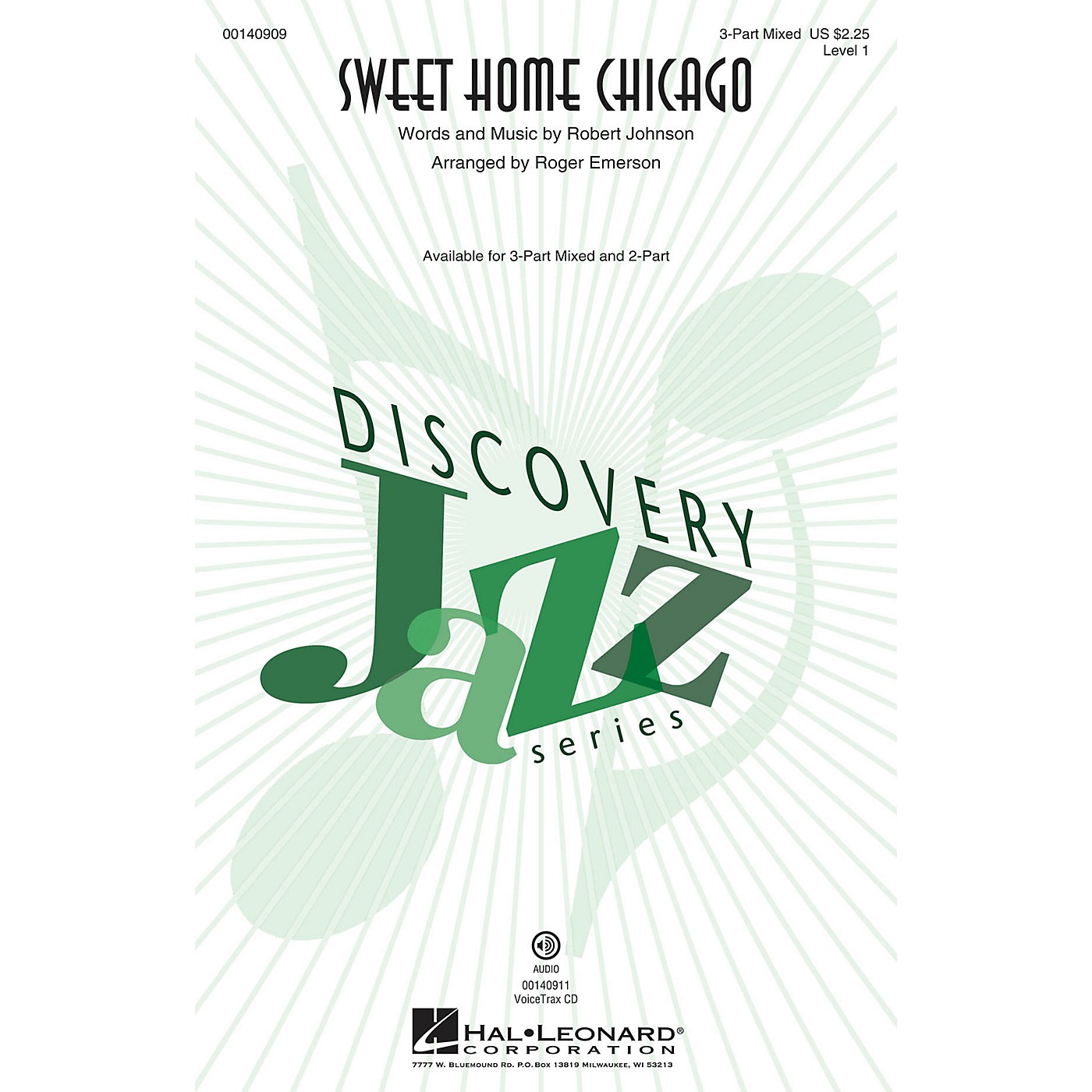 Hal Leonard Sweet Home Chicago (Discovery Level 1) 3-Part Mixed arranged by Roger Emerson thumbnail