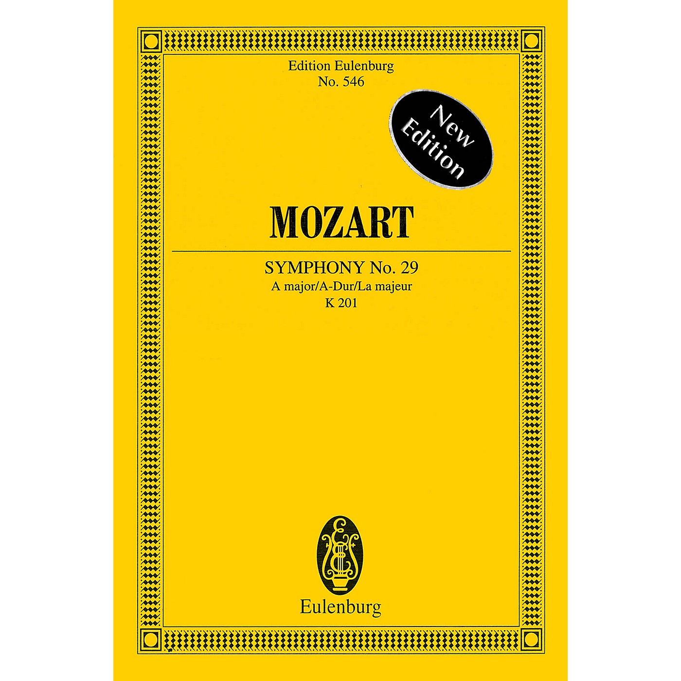 Eulenburg Symphony No. 29 in A Major, K201 Schott Composed by Wolfgang Amadeus Mozart Edited by Richard Clarke thumbnail