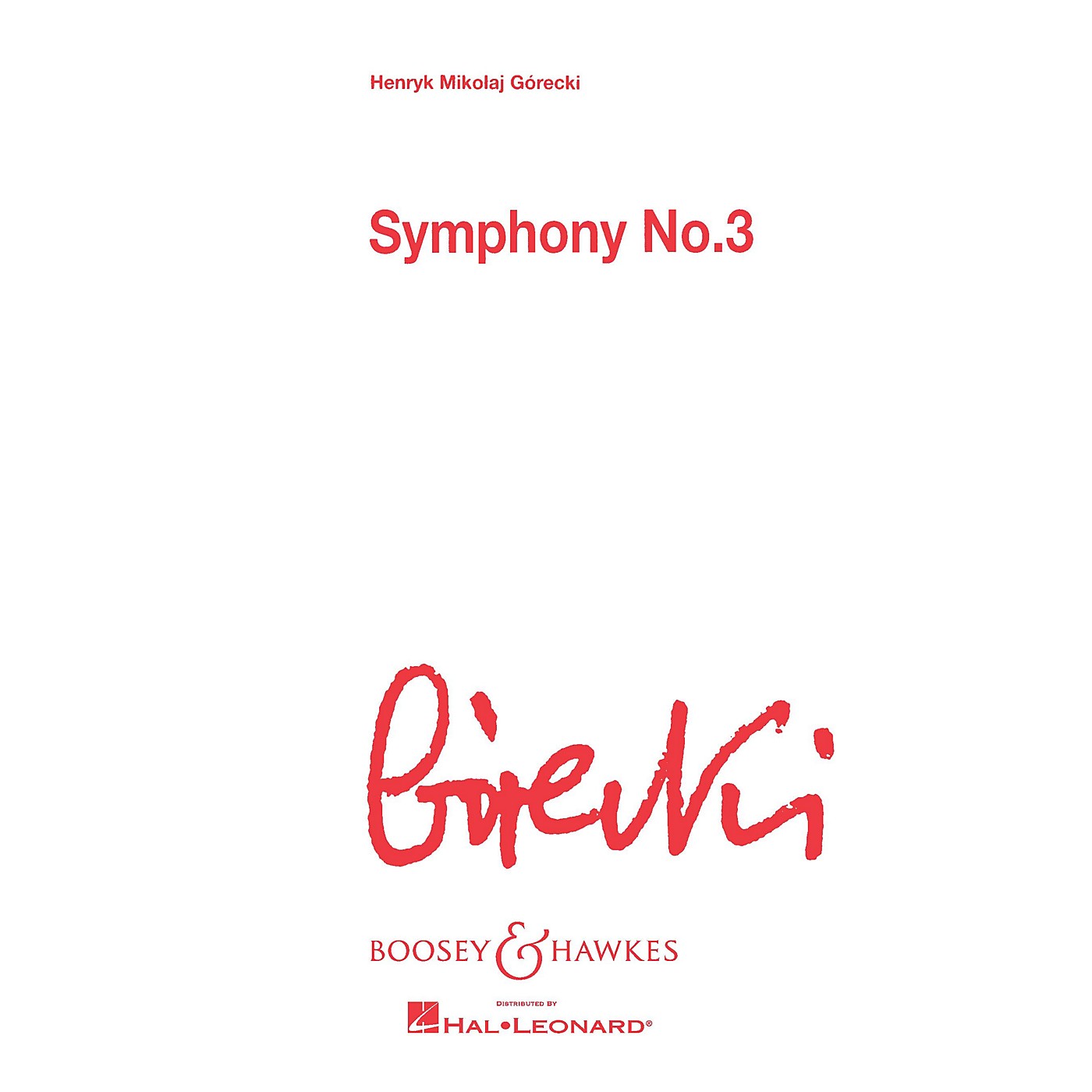 Boosey and Hawkes Symphony No. 3, Op. 36 (Score) Boosey & Hawkes Scores/Books Series Softcover by Henryk Mikolaj Górecki thumbnail
