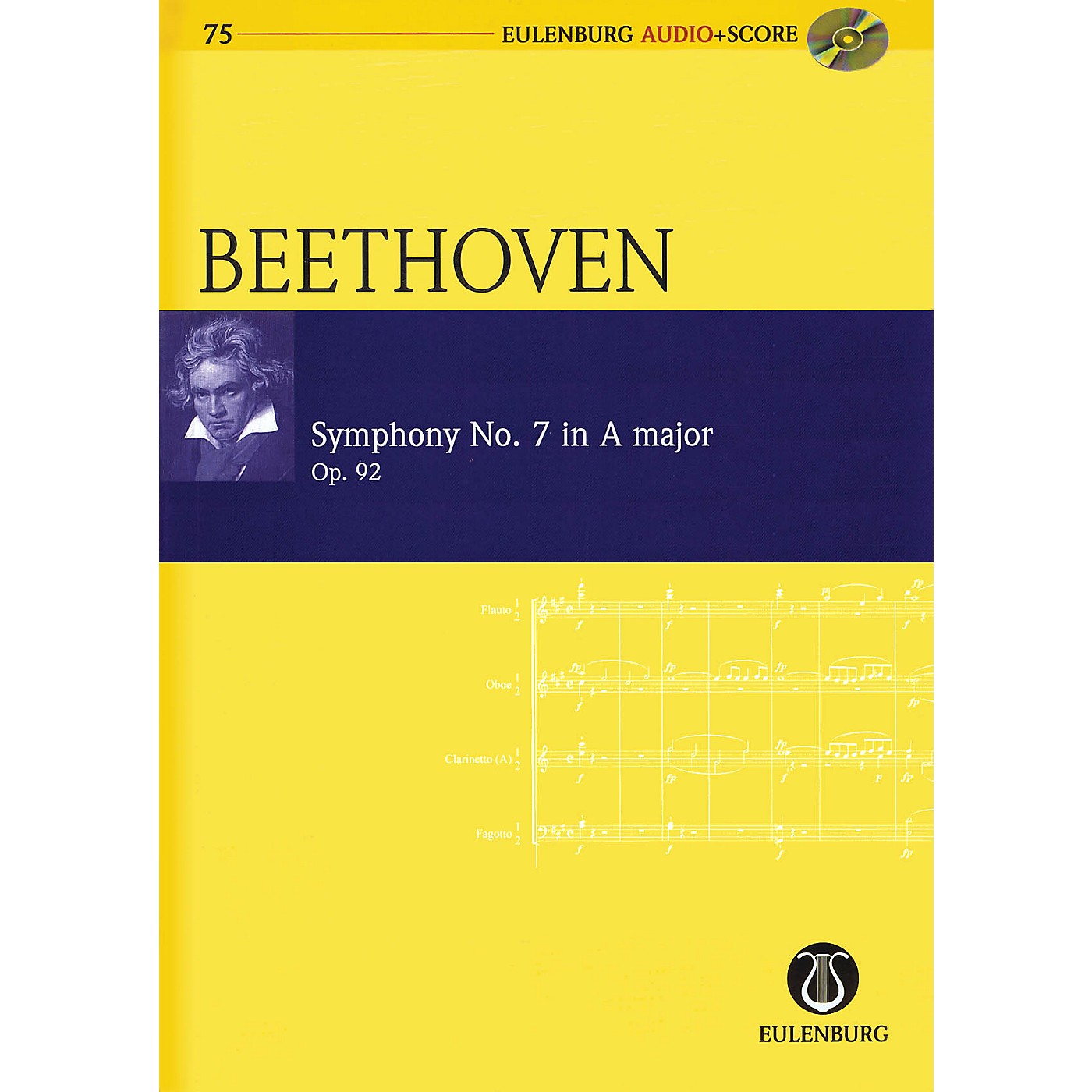 Eulenburg Symphony No. 7 in A Major Op. 92 Eulenberg Audio plus Score Softcover with CD by Ludwig van Beethoven thumbnail