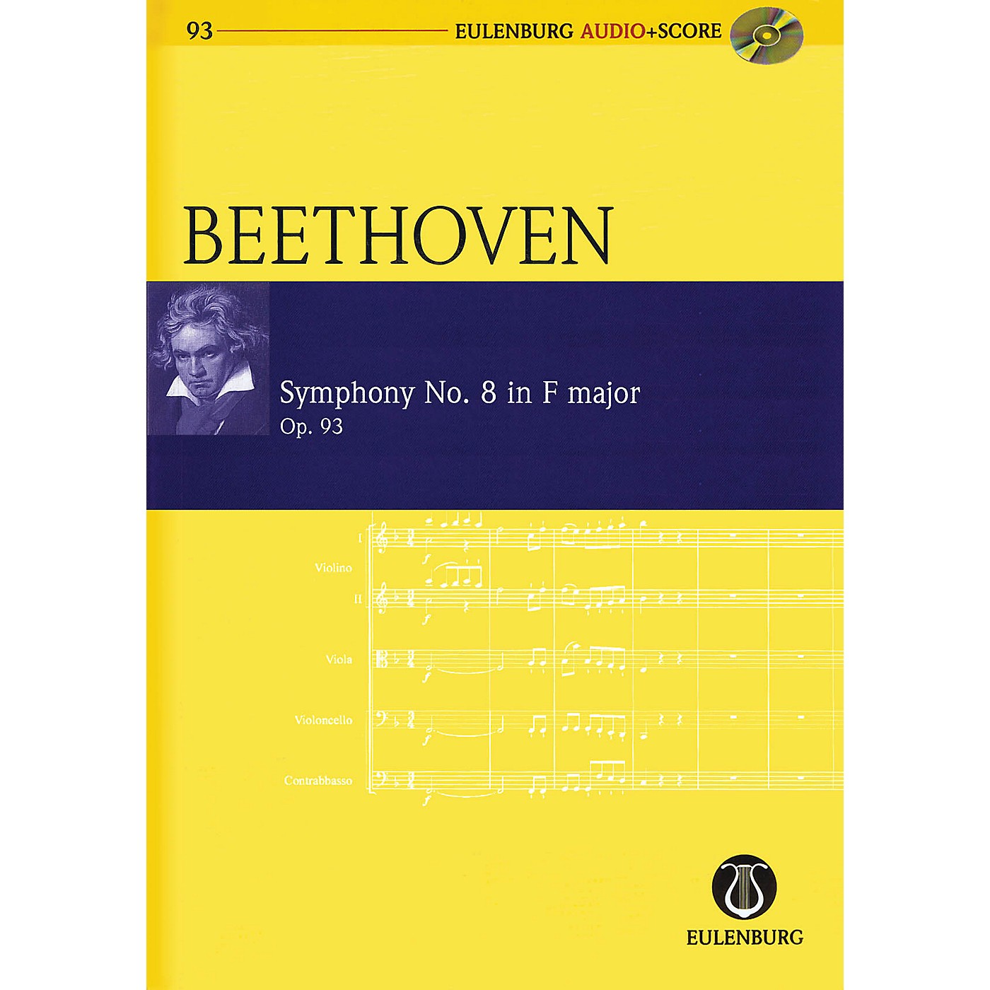 Schott Symphony No. 8 in F Major, Op. 93 Study Score Series Softcover with CD Composed by Ludwig van Beethoven thumbnail