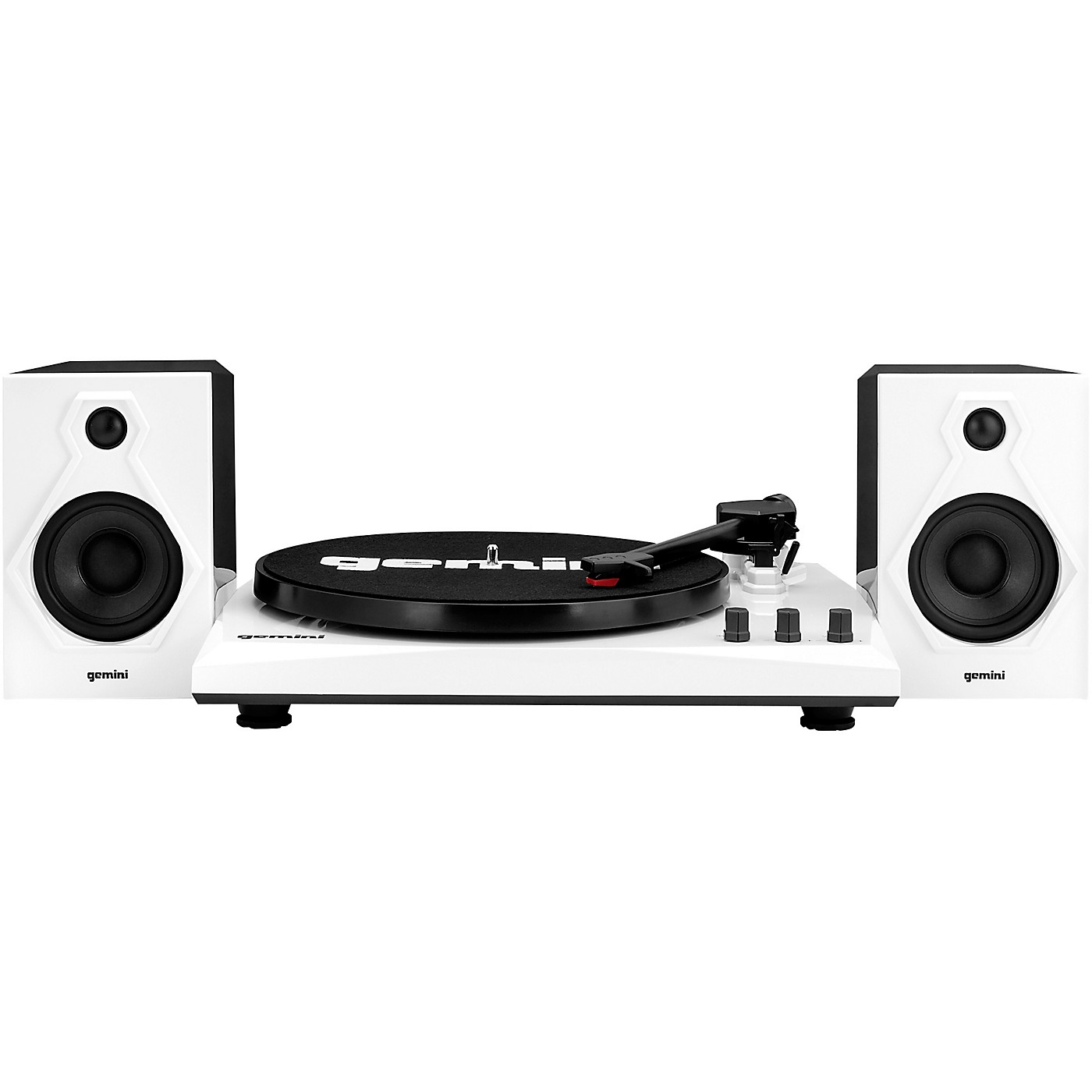 Gemini TT-900BW Vinyl Record Player Turntable With Bluetooth and Dual Stereo Speakers Black/White thumbnail