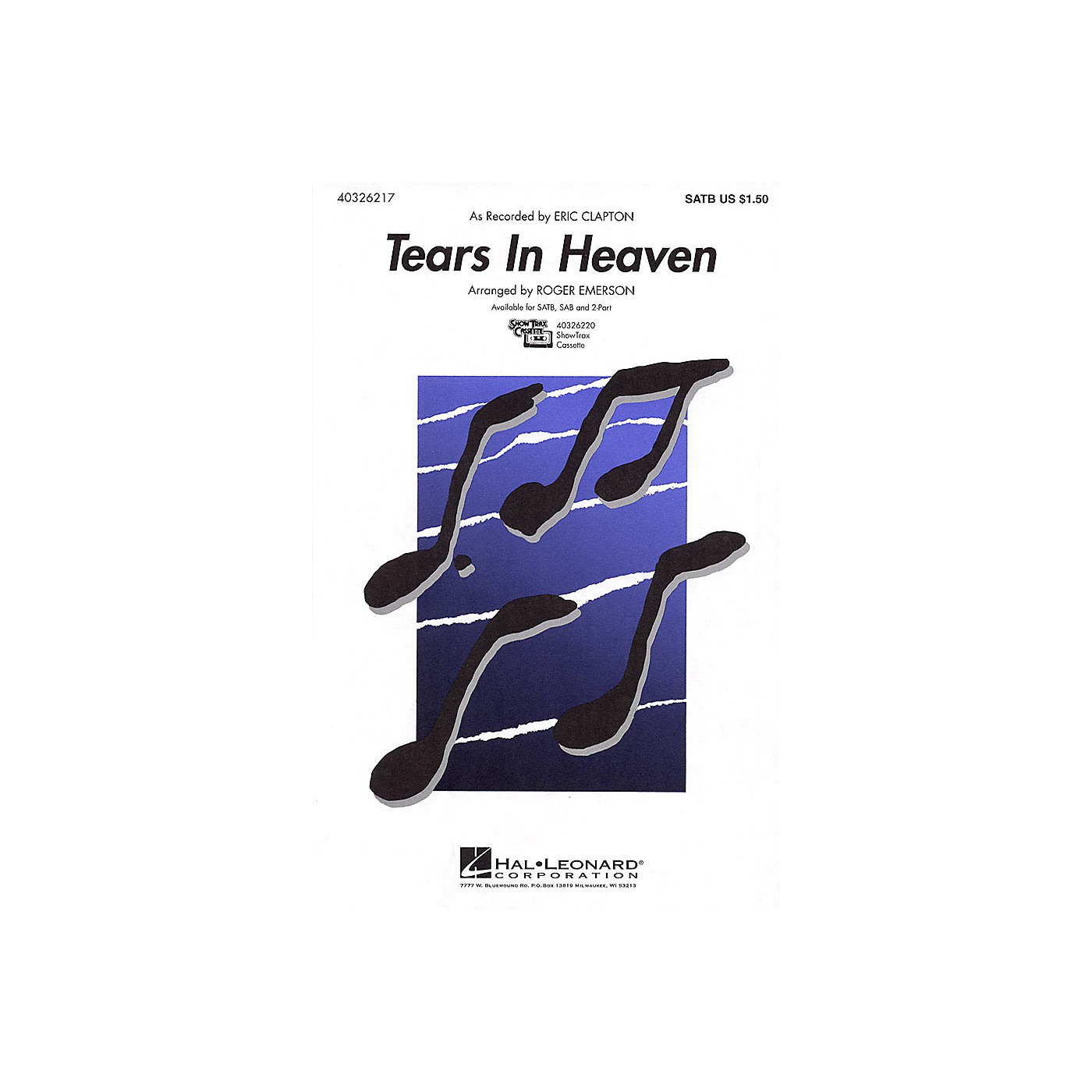 Hal Leonard Tears in Heaven ShowTrax CD by Eric Clapton Arranged by Roger Emerson thumbnail