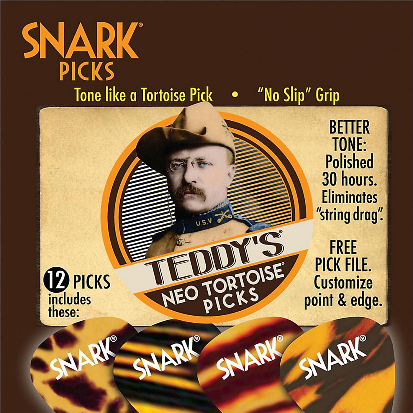 Snark Teddy's Neo Tortoise Guitar Picks thumbnail