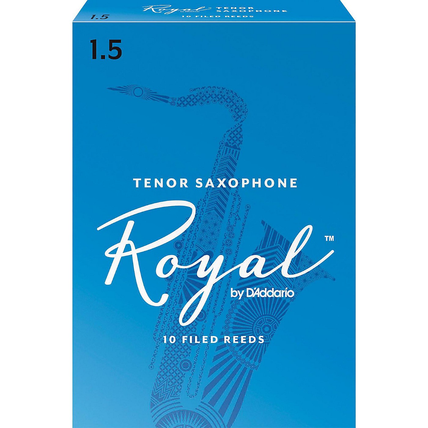 Rico Royal Tenor Saxophone Reeds, Box of 10 Strength 1.5 Woodwind