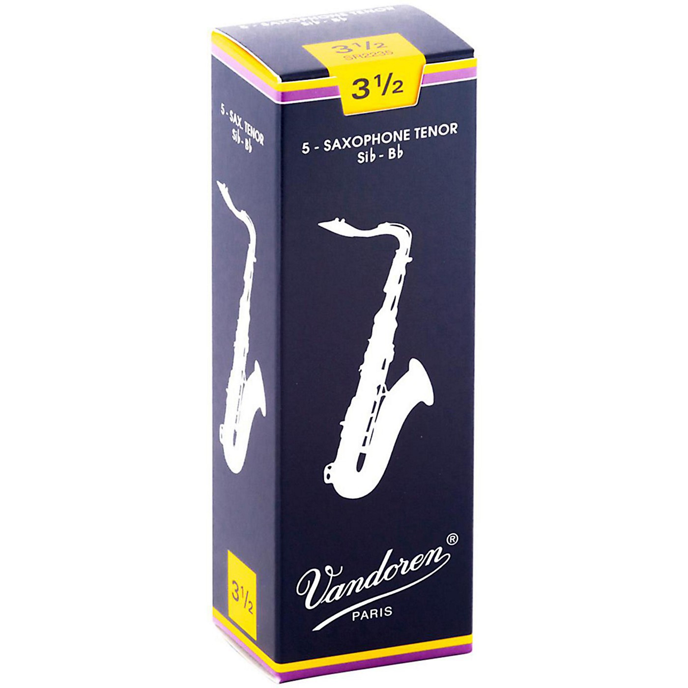 Vandoren Tenor Saxophone Reeds Strength 3.5 Box of 5 Woodwind & Brasswind