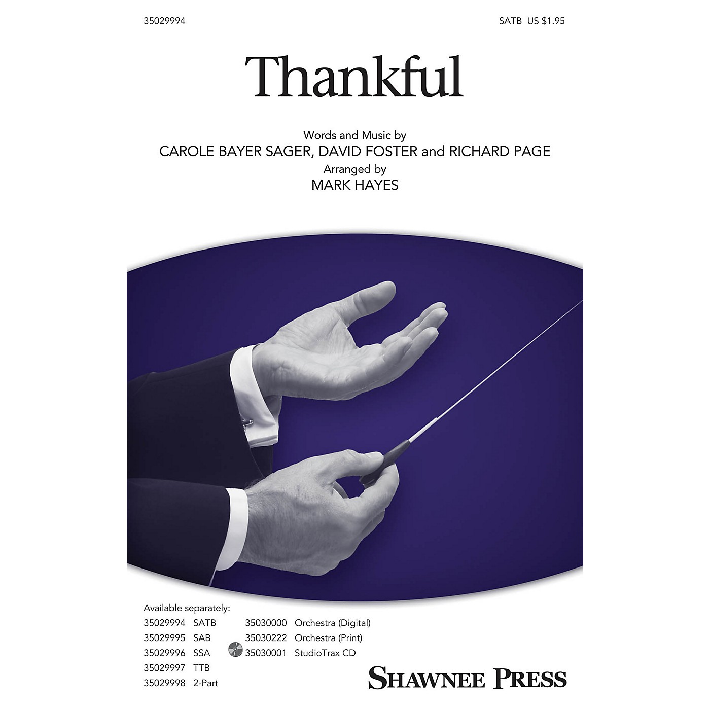 Shawnee Press Thankful SATB arranged by Mark Hayes thumbnail