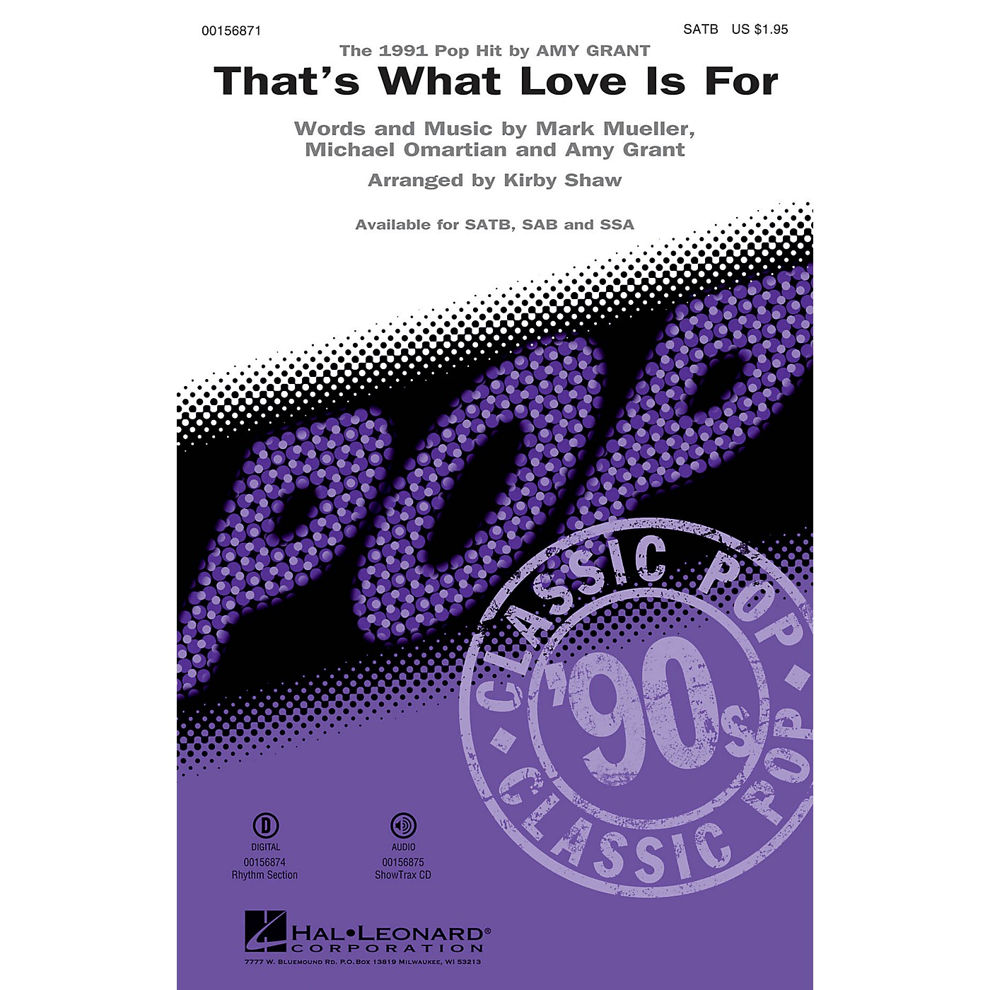 Hal Leonard That's What Love Is For SAB by Amy Grant Arranged by Kirby Shaw thumbnail