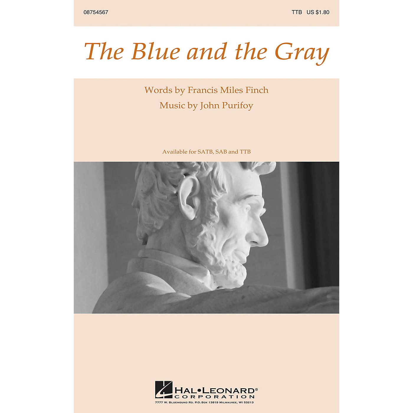 Hal Leonard The Blue and the Gray TBB composed by John Purifoy thumbnail