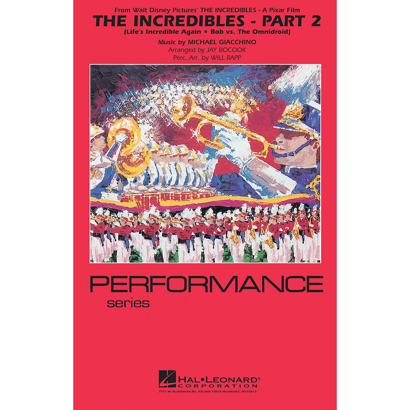 Hal Leonard The Incredibles - Part 2 Marching Band Level 4 Arranged by Jay Bocook thumbnail