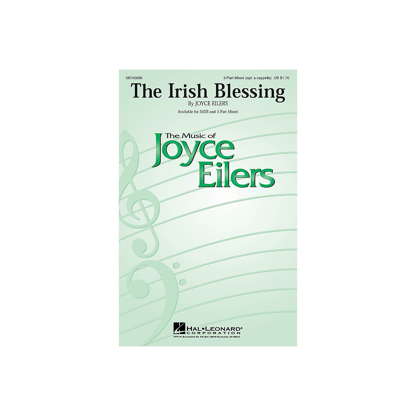 Hal Leonard The Irish Blessing 3-Part Mixed opt. a cappella composed by Joyce Eilers thumbnail