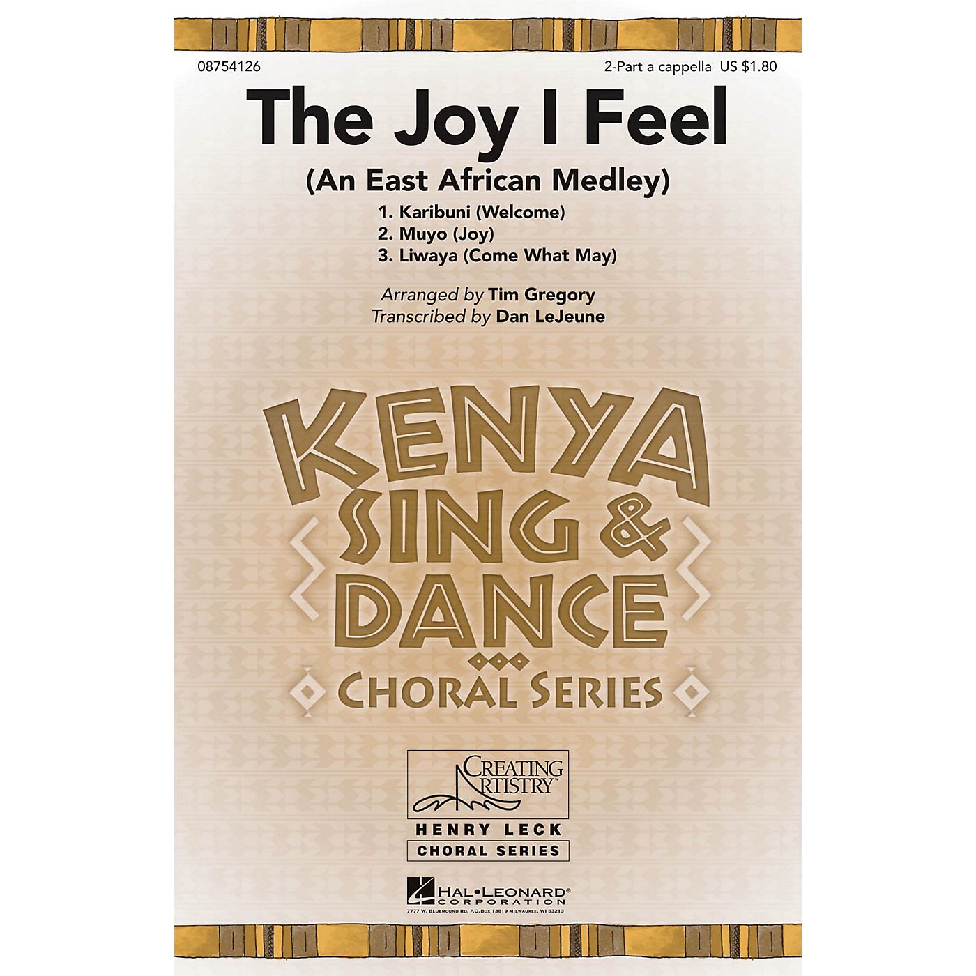 Hal Leonard The Joy I Feel (An East African Medley) 2PT/SOLO AC arranged by Tim Gregory thumbnail