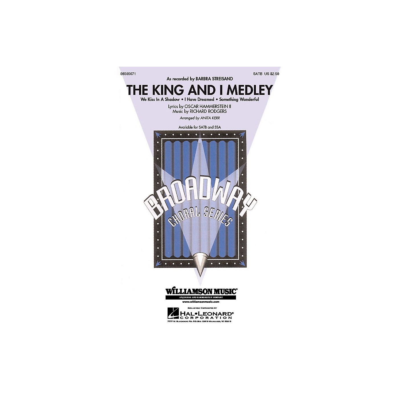 Hal Leonard The King and I (Medley) SATB arranged by Anita Kerr thumbnail