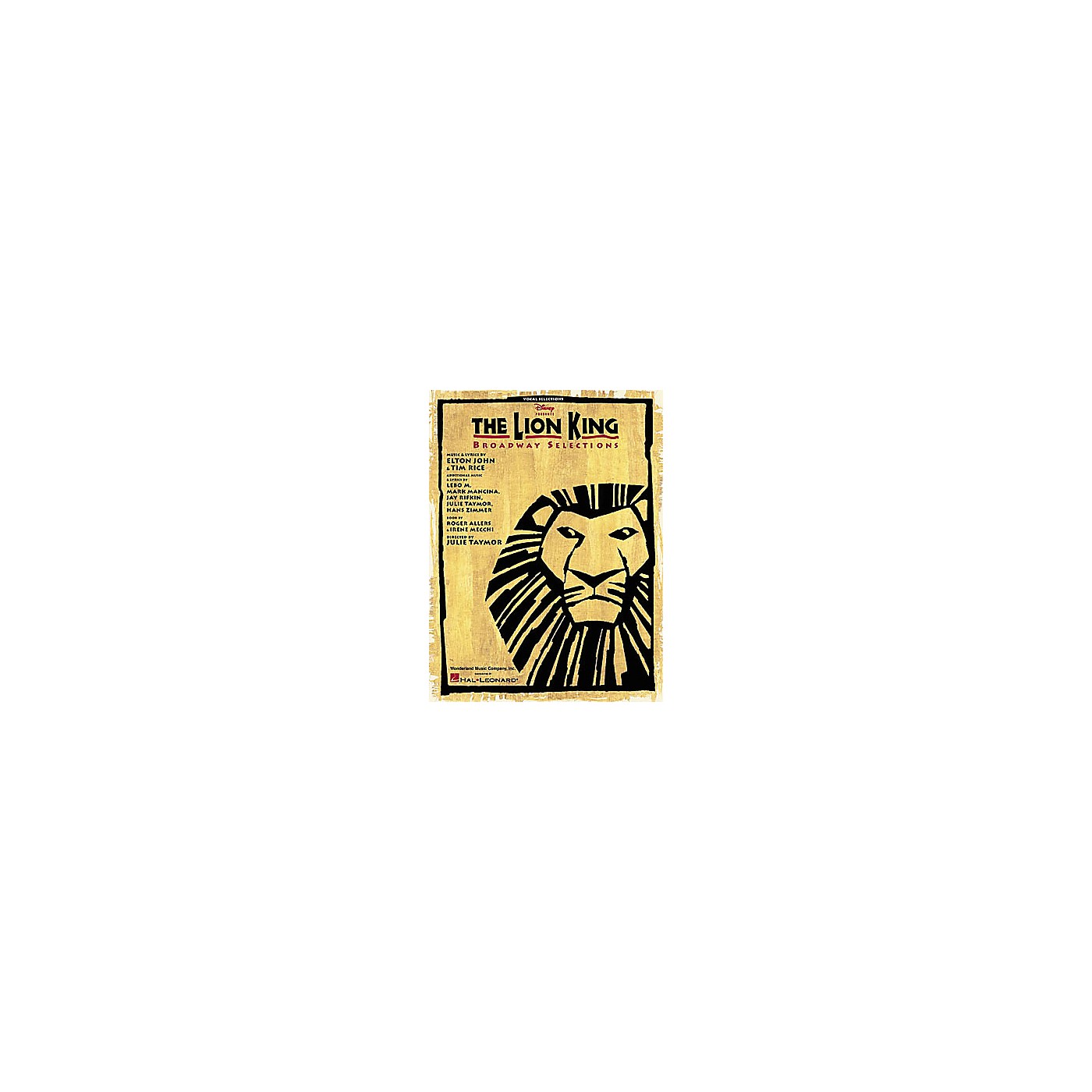 Hal Leonard The Lion King Broadway Selections Piano/Vocal/Guitar Songbook thumbnail
