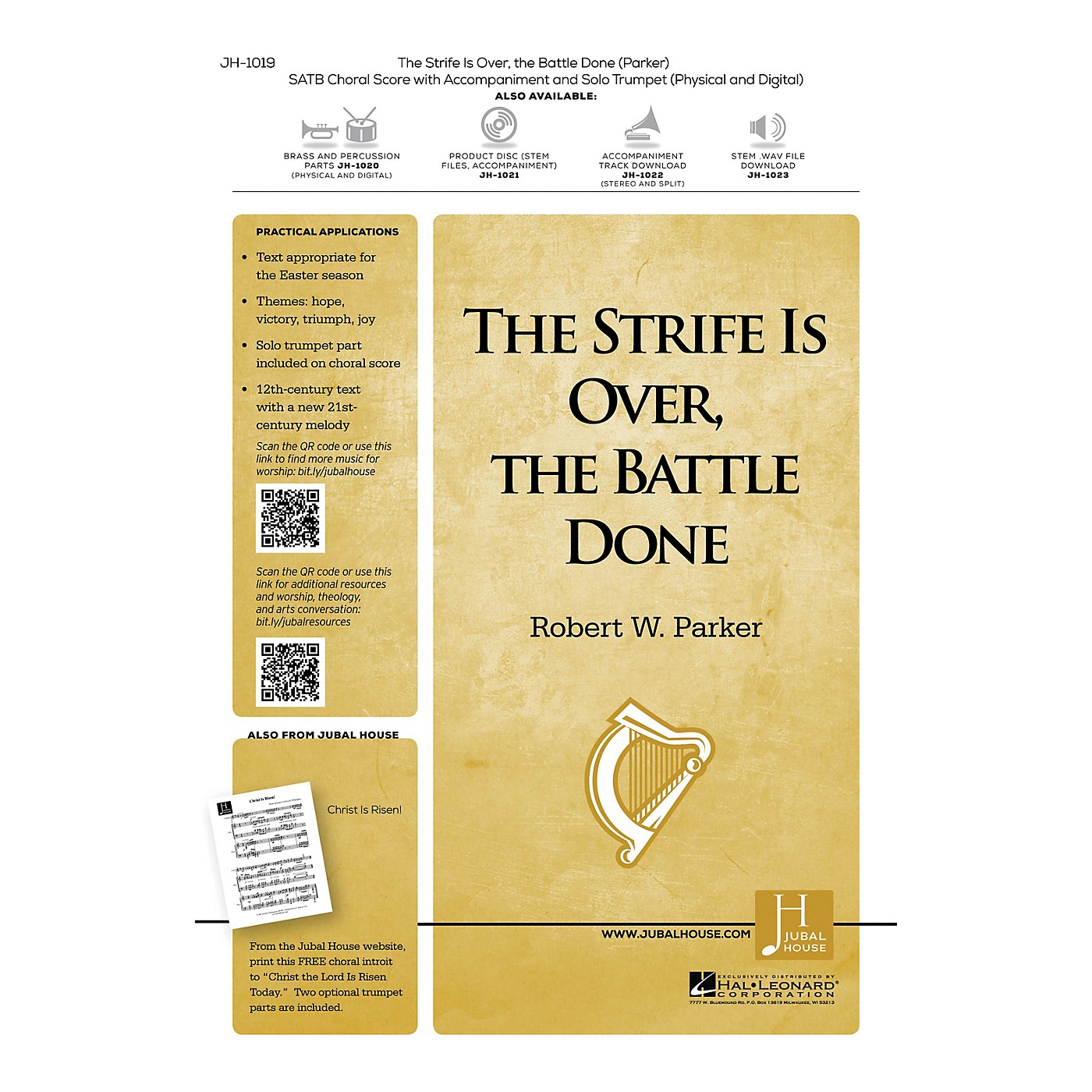 Jubal House Publications The Strife Is Over, the Battle Done Accompaniment CD Composed by Robert W. Parker thumbnail