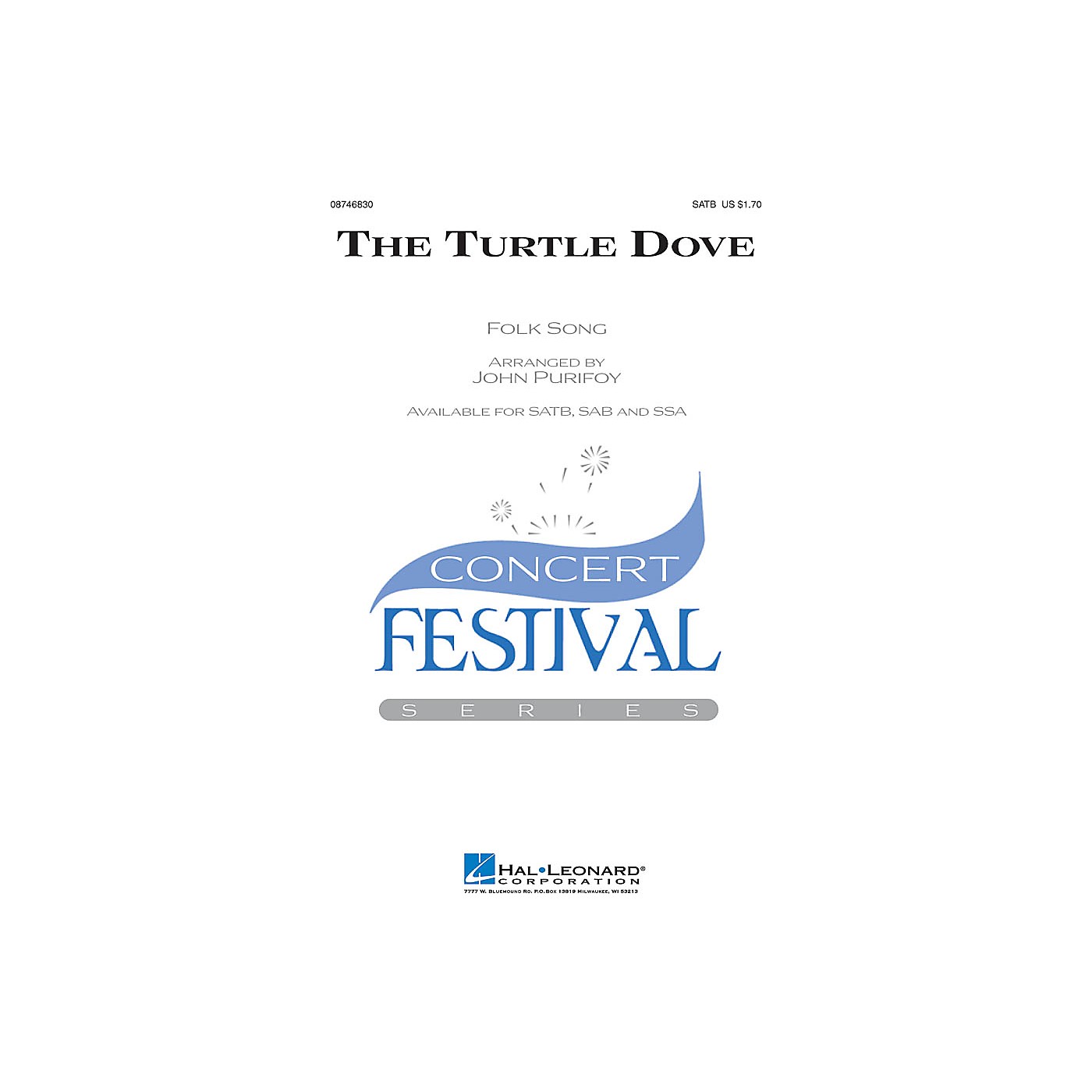 Hal Leonard The Turtle Dove SATB arranged by John Purifoy thumbnail