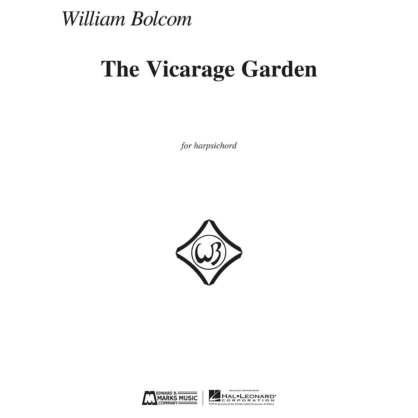 Edward B. Marks Music Company The Vicarage Garden (for Harpsichord) E.B. Marks Series Softcover thumbnail