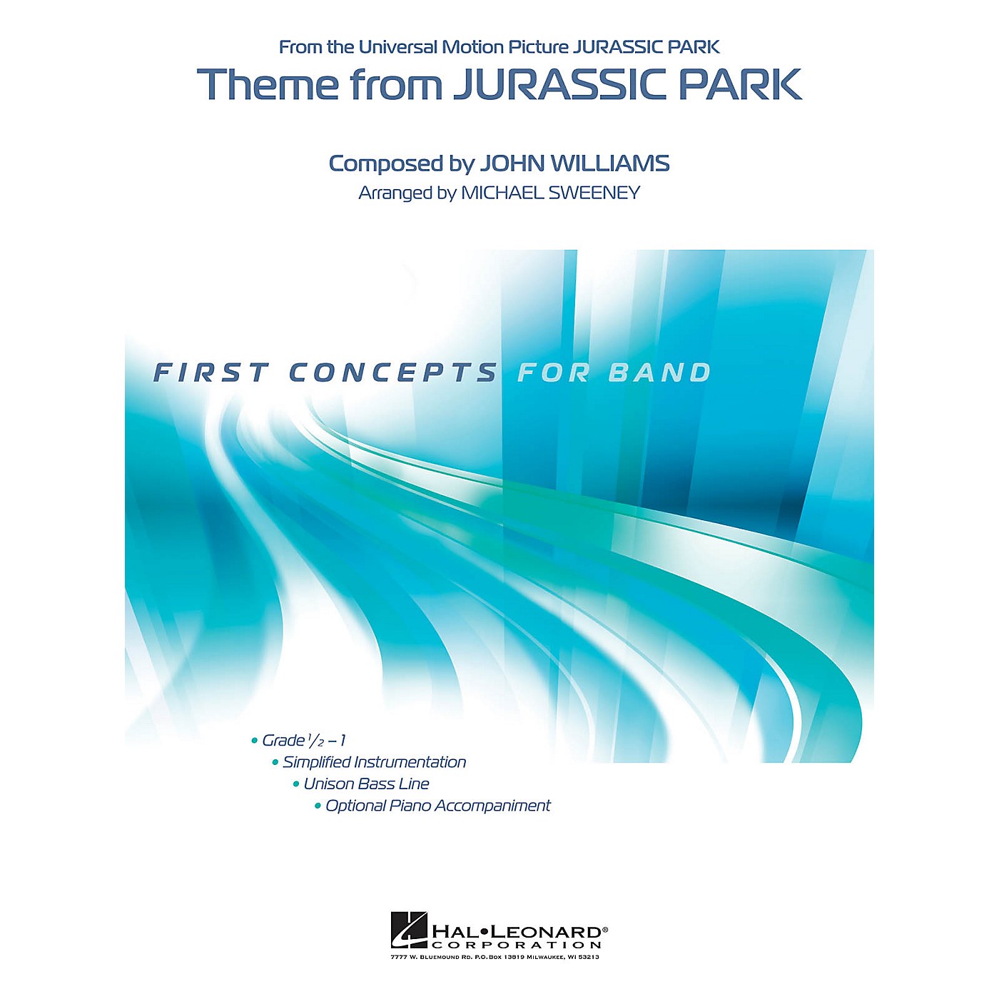 Hal Leonard Theme From Jurassic Park Concert Band Level 0 5