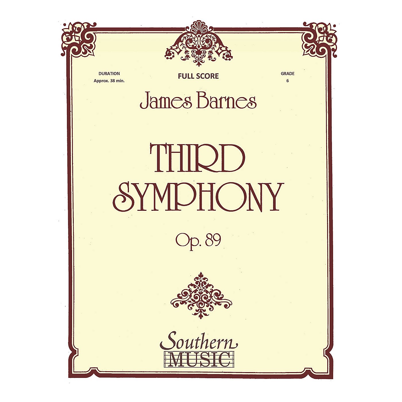 Southern Third Symphony, Op. 89 (Oversized Score) Concert Band Level 5 Composed by James Barnes thumbnail