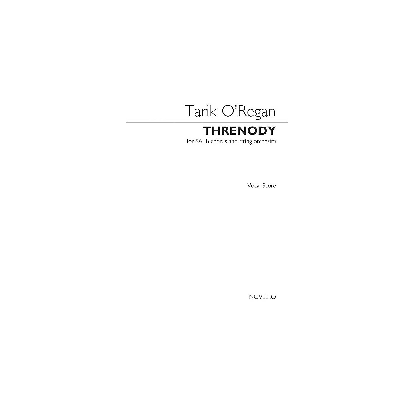 Novello Threnody from Triptych SATB with Piano Composed by Tarik O'Regan thumbnail