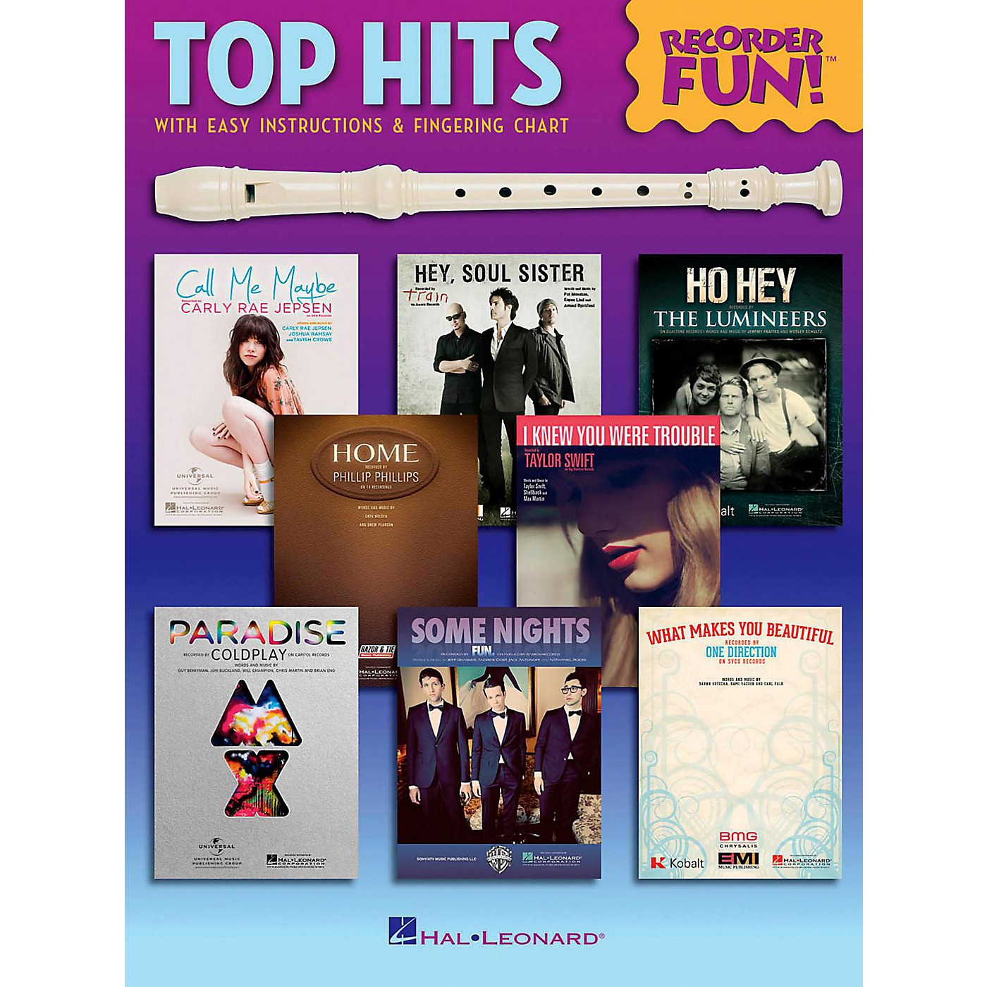 Hal Leonard Top Hits Recorder Fun! Songbook with Easy Instructions