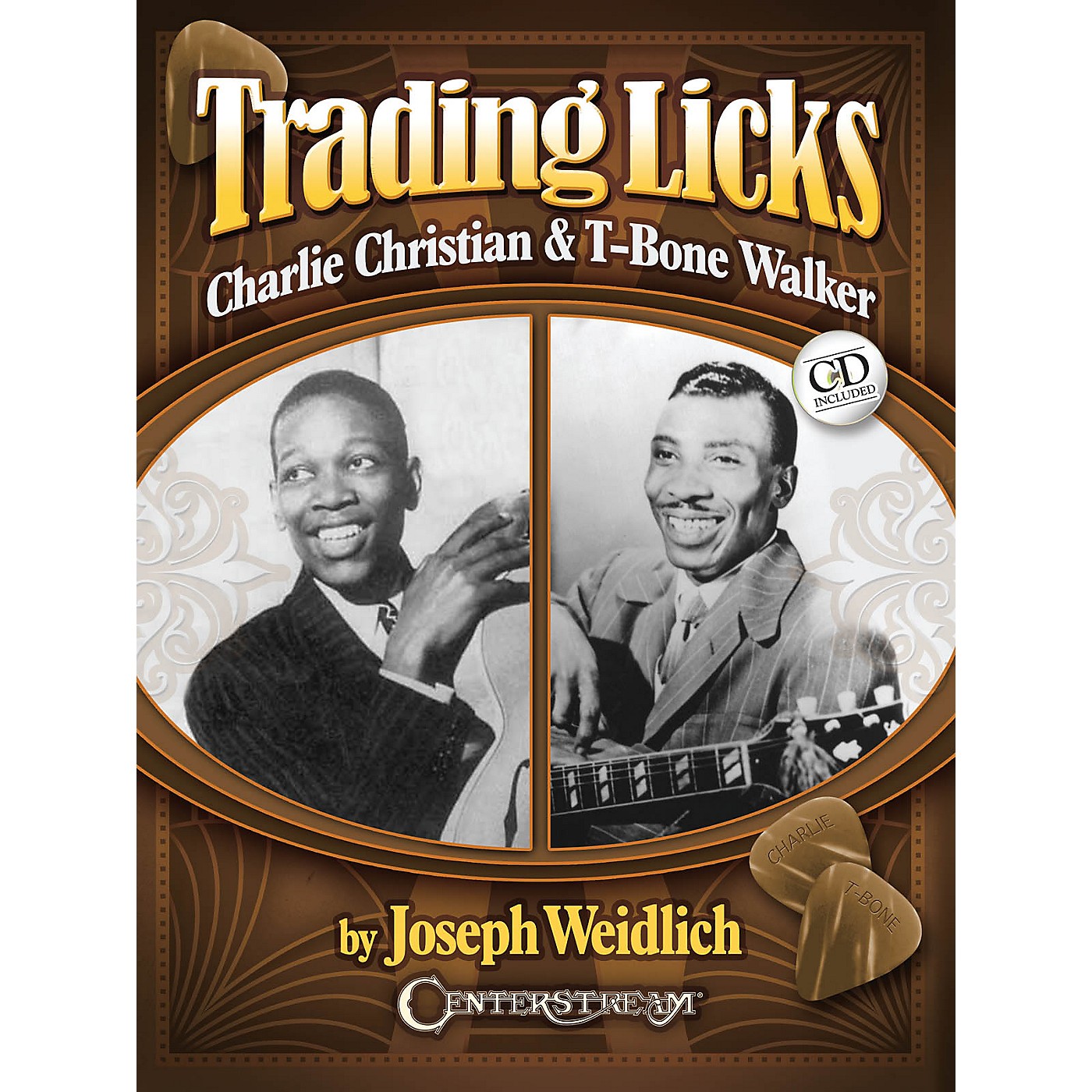 Centerstream Publishing Trading Licks: Charlie Christian & T-Bone Walker Guitar Series Softcover with CD by Joseph Weidlich thumbnail