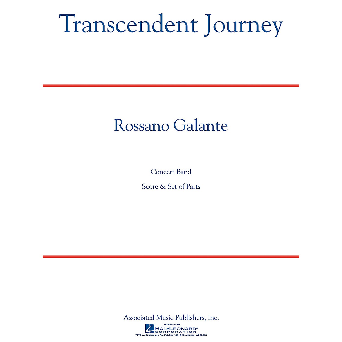 G. Schirmer Transcendent Journey Concert Band Level 5 Composed by Rossano Galante thumbnail