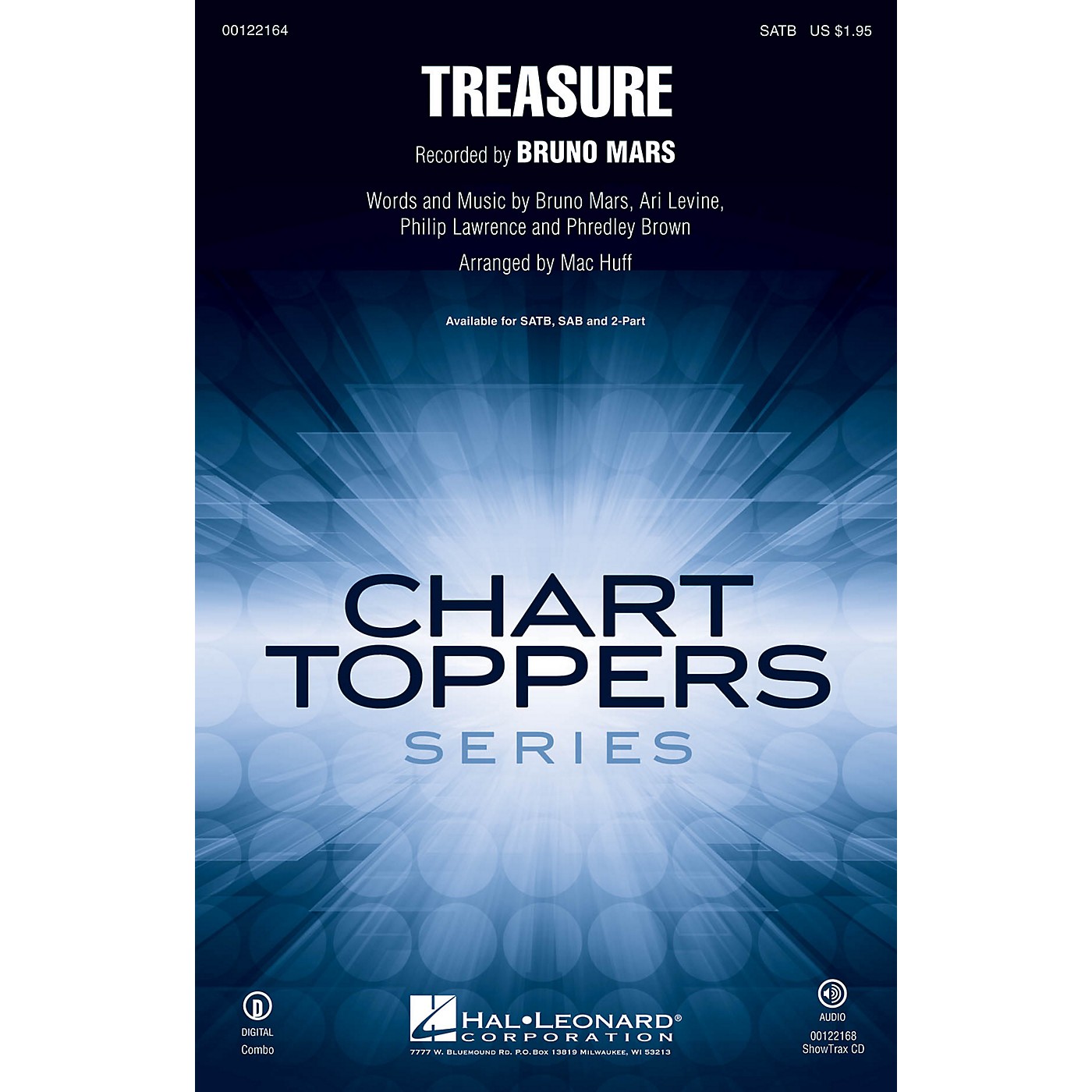 Hal Leonard Treasure 2-Part by Bruno Mars Arranged by Mac Huff thumbnail