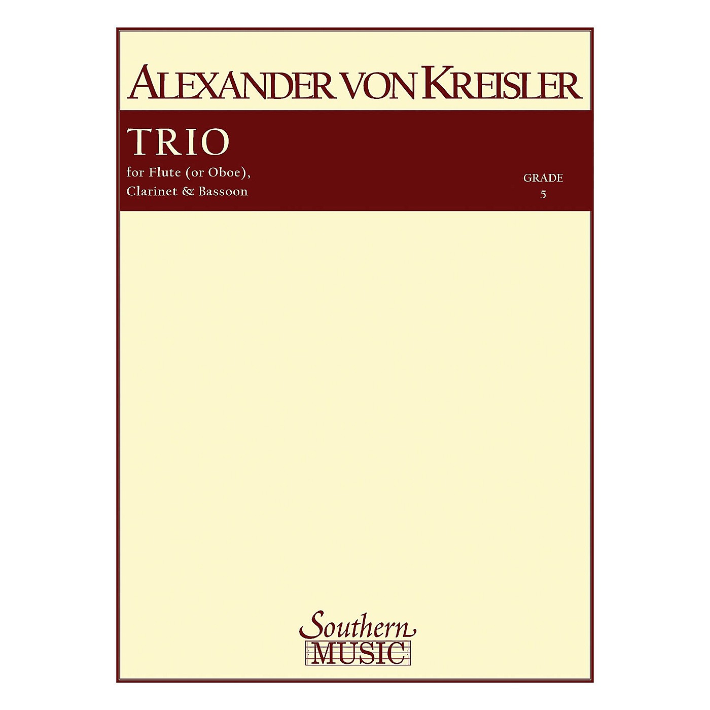 Southern Trio (Woodwind Trio) Southern Music Series by Alexander von Kreisler thumbnail
