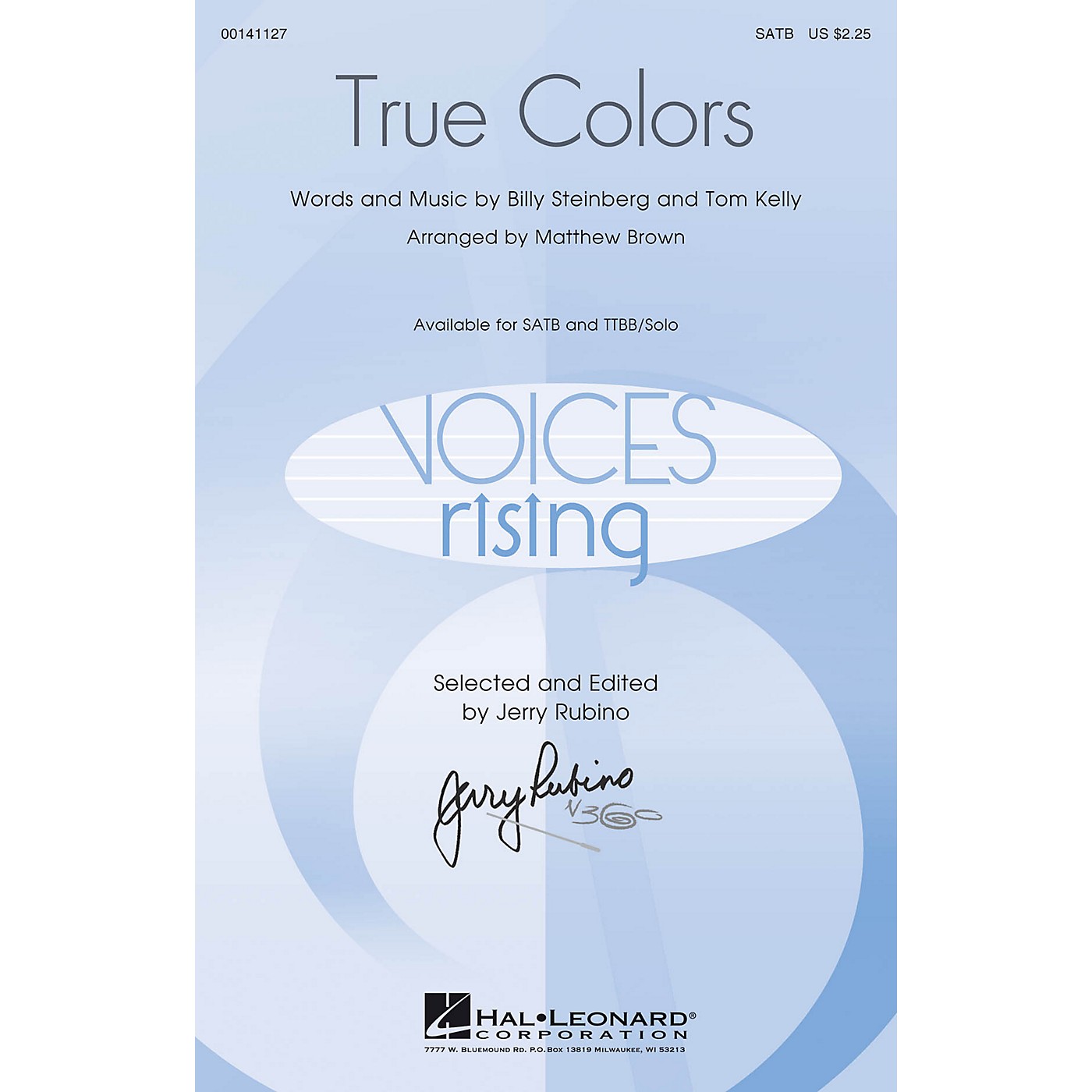 Hal Leonard True Colors TTBB/SOLO Arranged by Matthew Brown thumbnail