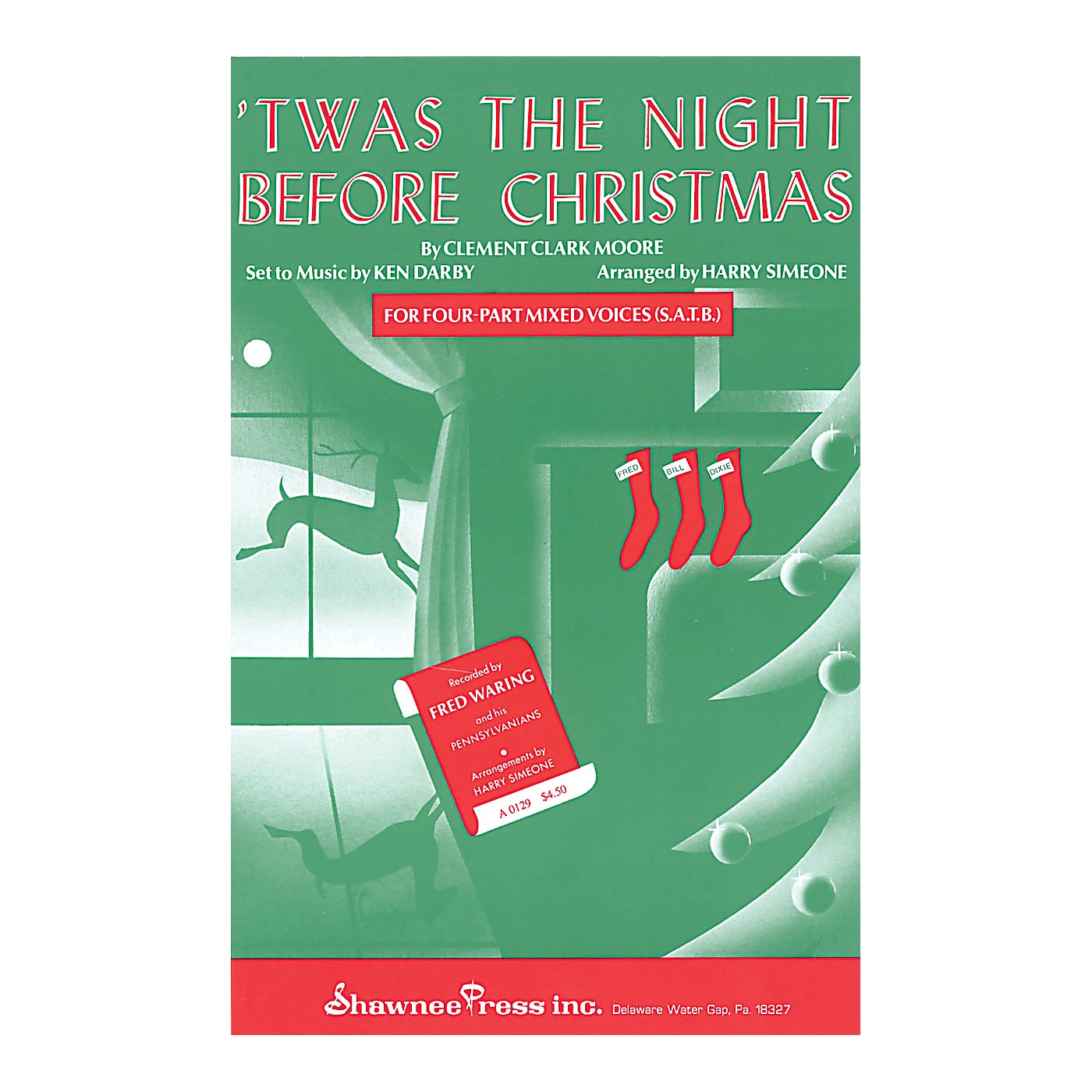 Shawnee Press 'Twas the Night Before Christmas SAB Arranged by Harry Simeone thumbnail