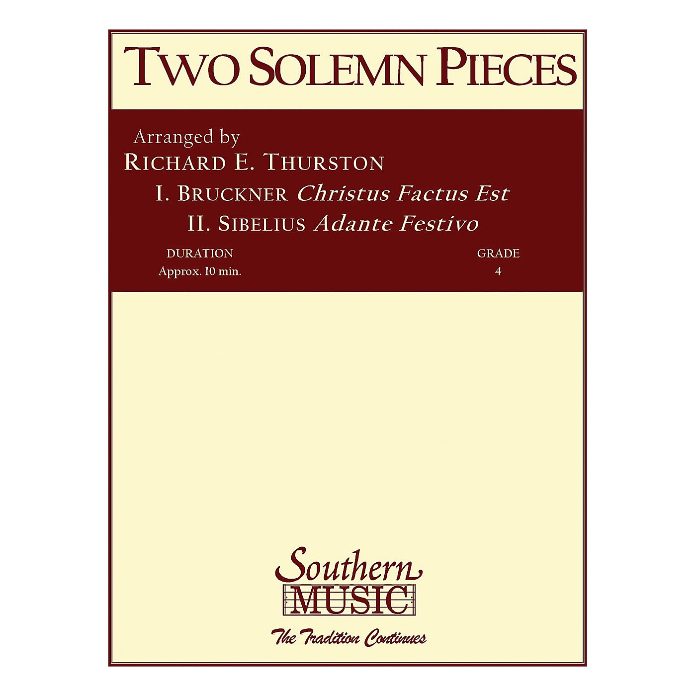 Southern Two Solemn Pieces (Band/Concert Band Music) Concert Band Level 4 Arranged by Richard Thurston thumbnail