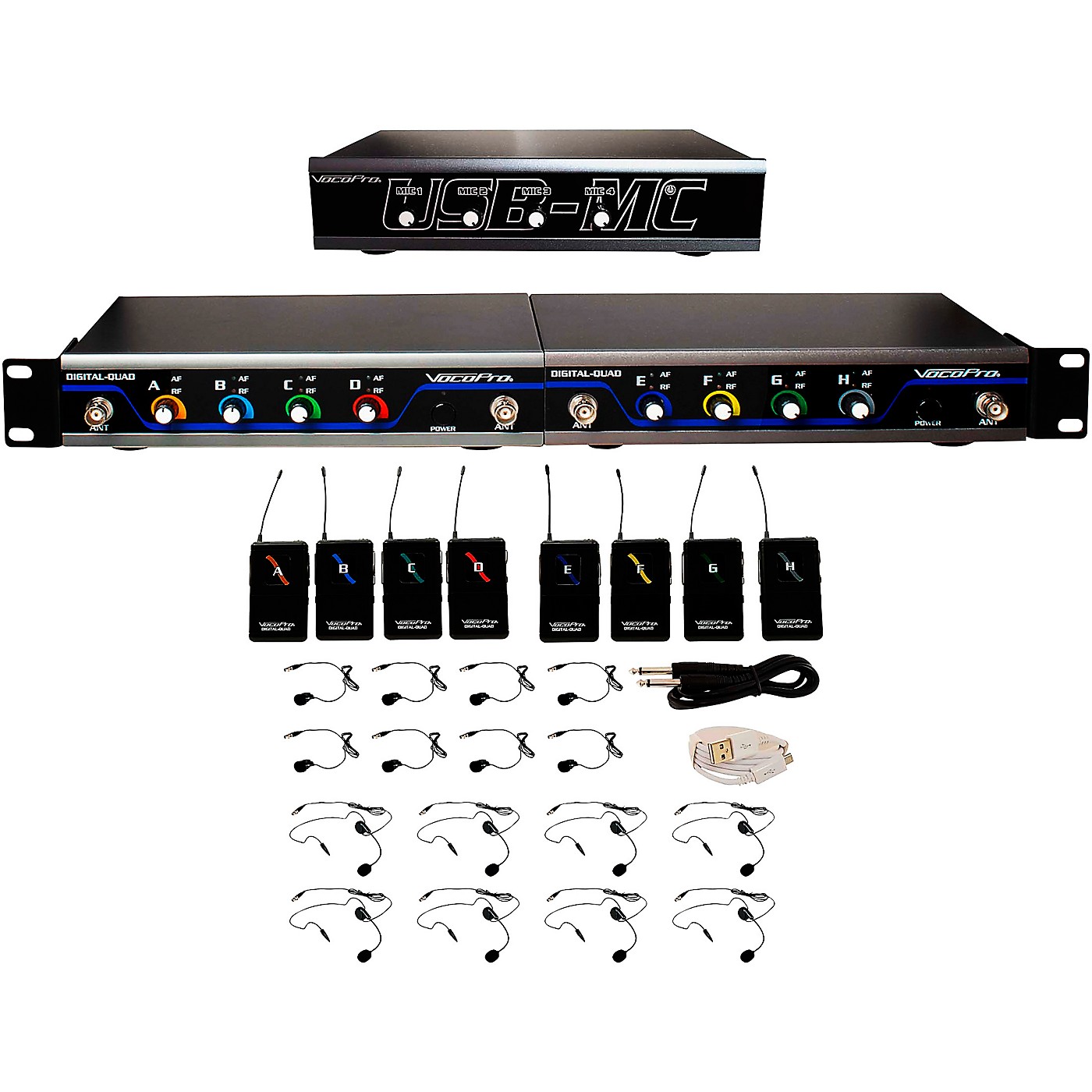VocoPro USB-PLAY-8 8-Channel Wireless Microphone/USB Interface Package, 902-927.20mHz thumbnail