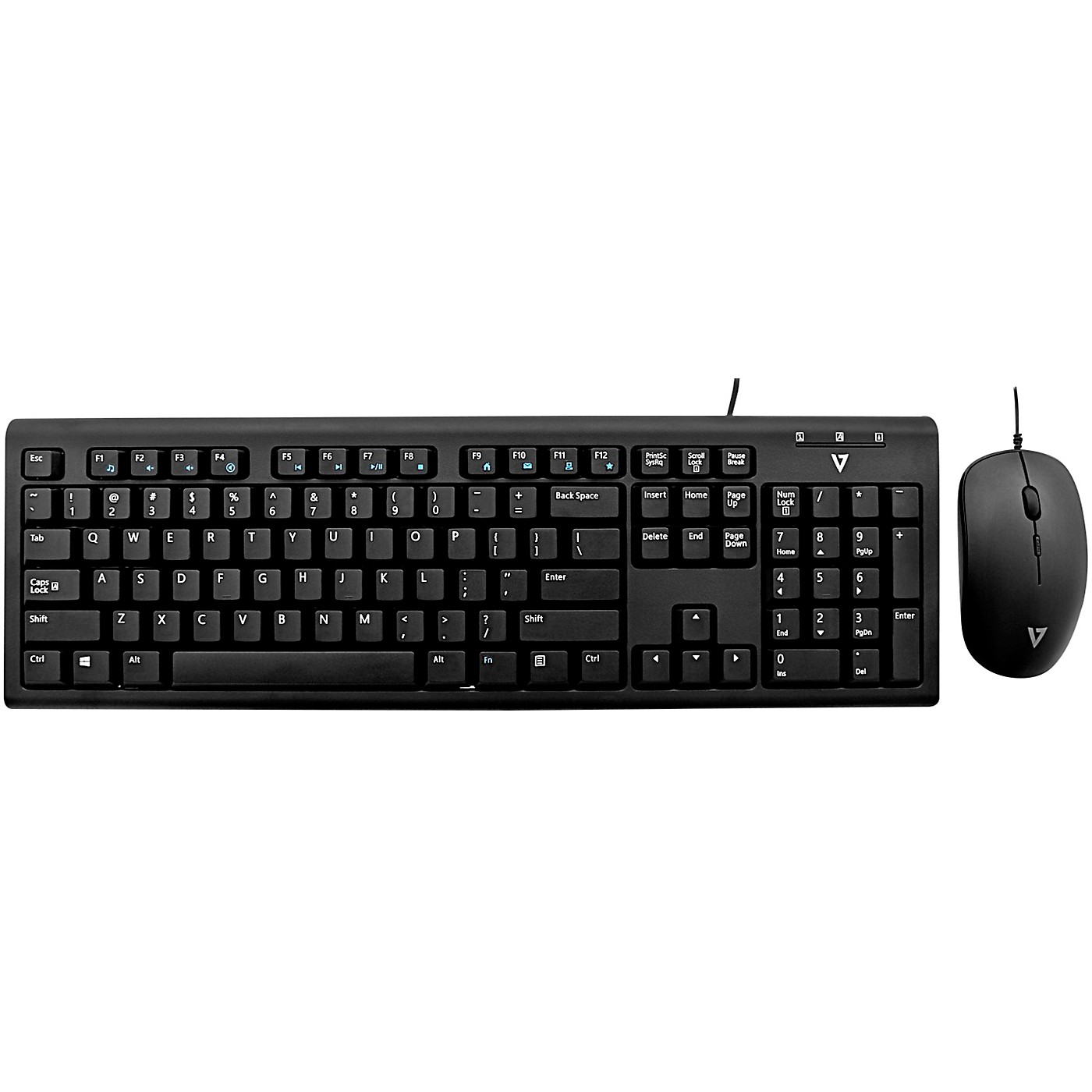 V7 USB Wired Keyboard and Mouse Combo thumbnail