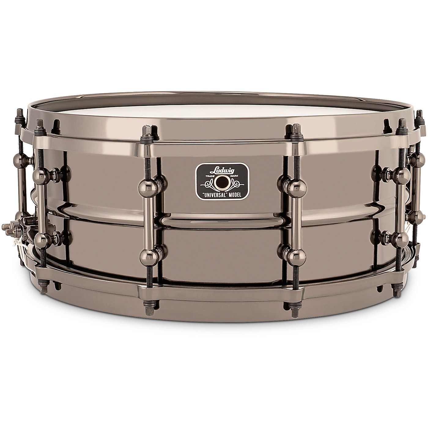 Ludwig Universal Series Black Brass Snare Drum with Black Nickel Die
