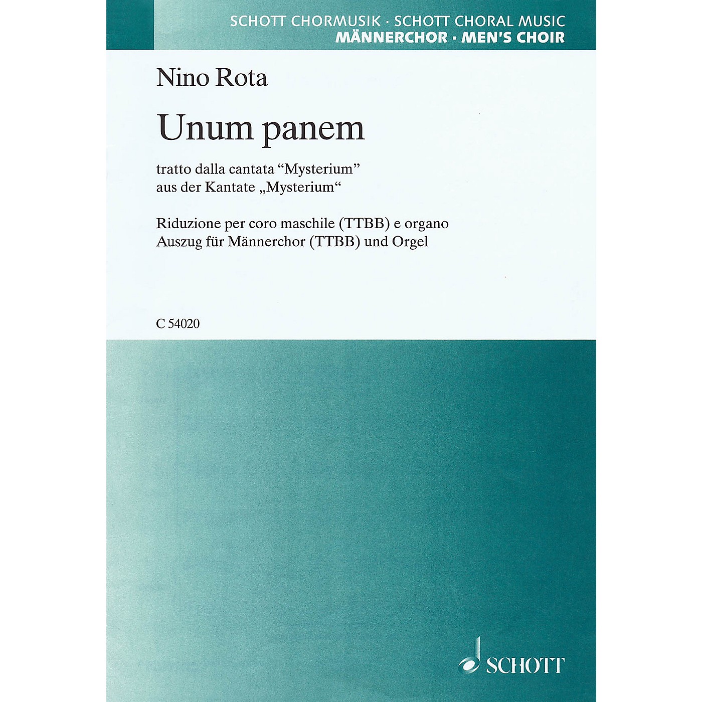 Schott Music Unum Panem (from the cantata Mysterium) SATB Composed by Nino Rota thumbnail